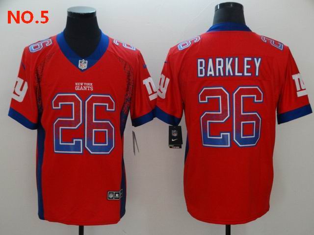  Men's New York Giants #26 Saquon Barkley Jersey NO.5;